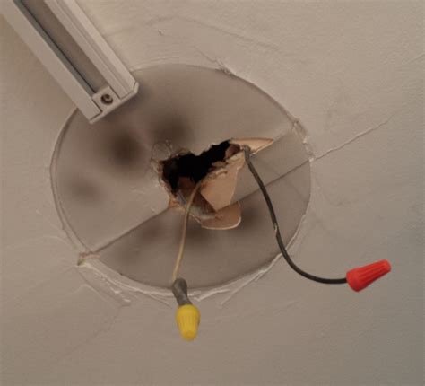 ceiling lamp junction box|replace ceiling light box.